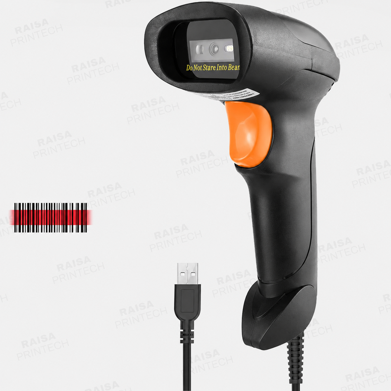 USB 1D WIRED Barcode Scanner Handheld (Gun Type) with Fast Scanning CCD Technology (2 Years Warranty)