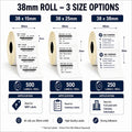 1.5 Inch Thermal Label Rolls – Strong Adhesive Barcode & MRP Labels