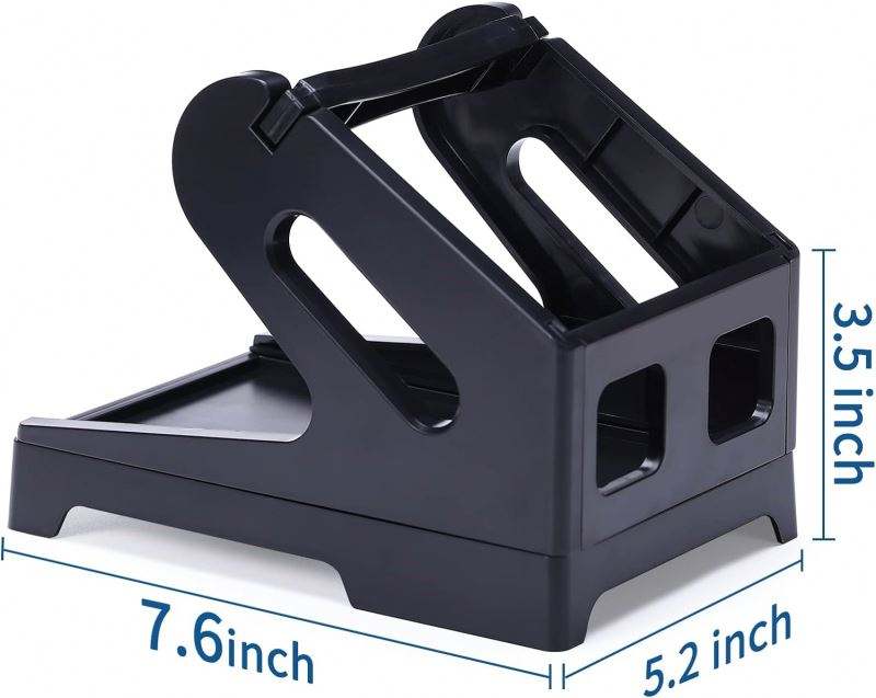 4 Inch Shipping Label Roll Stand Holder – Adjustable Desktop Label Paper Holder for Thermal Printers