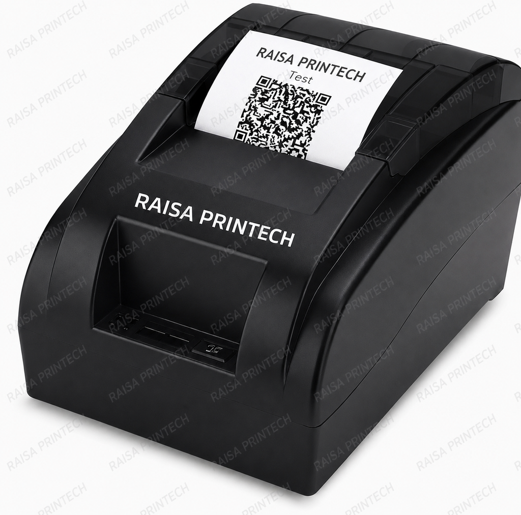 RAISA PRINTECH 58mm Desktop Thermal Printer – USB + Bluetooth