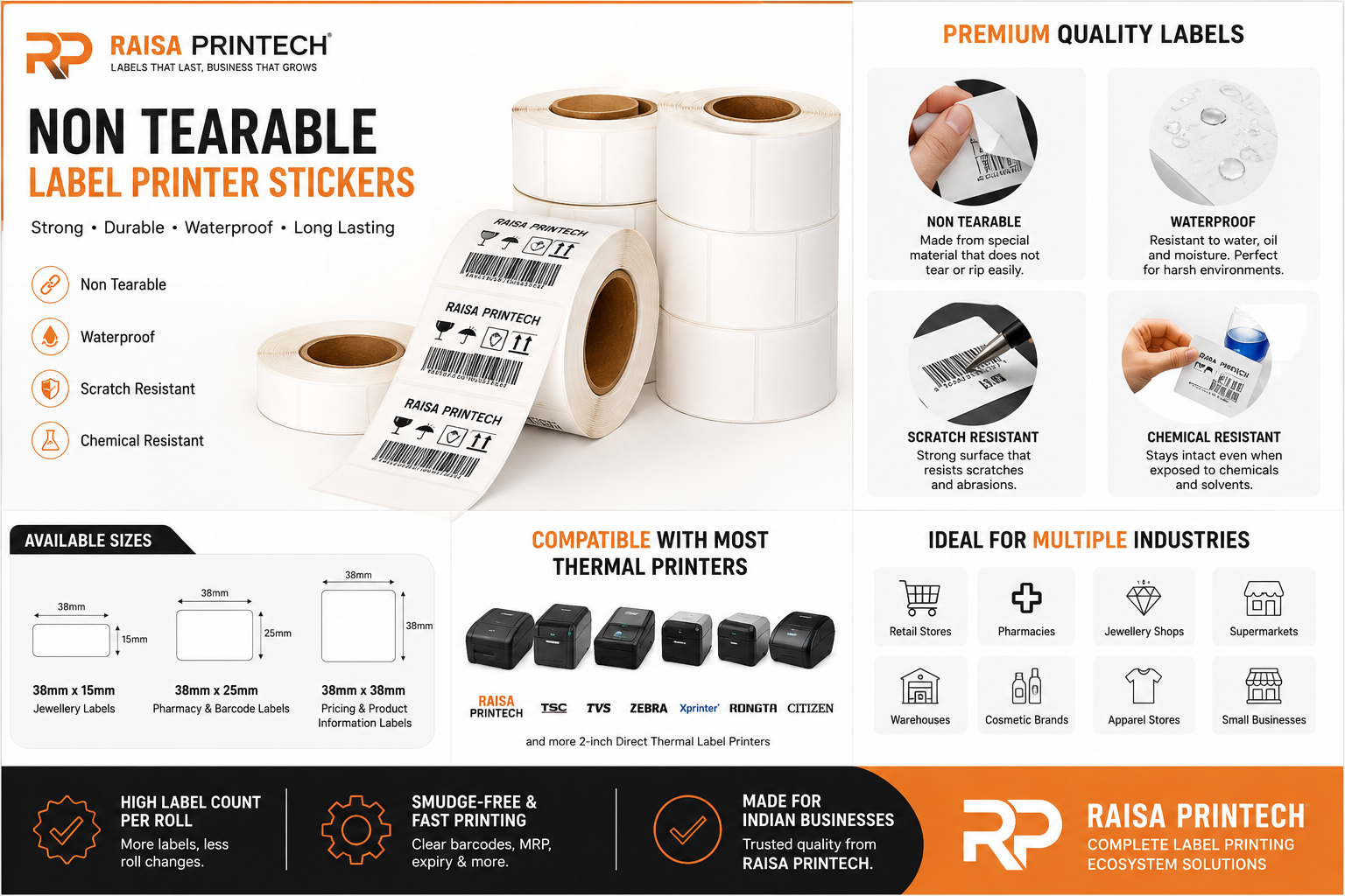 3 Inch Thermal Labels for Shipping and Inventory